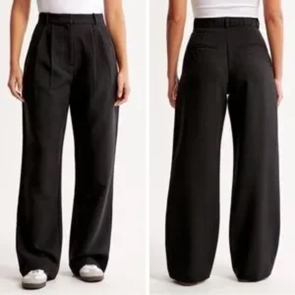 Abercrombie & Fitch | Curve Love A&F Sloane Tailored Wide-Leg Pant sz 27/4r NWT - Picture 2 of 5